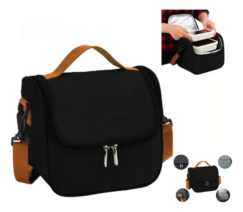 Bolsa Isotérmica Térmica Lancheira Marmita Sacola  Preto