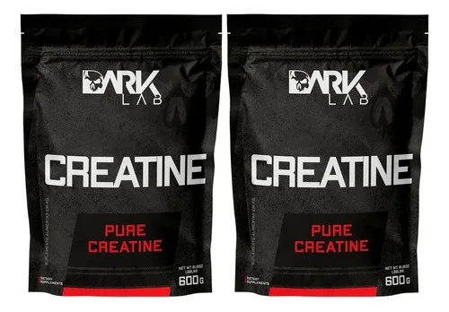 2 Creatinas Monohidratada 100% Pura Refil 600g Sem Sabor Dark Lab