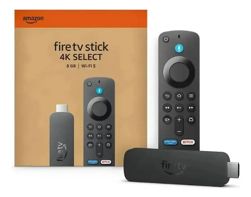 Amazon Fire Tv Stick 4k Select 8gb Alexa Controle Voz 2025 Preto De Voz