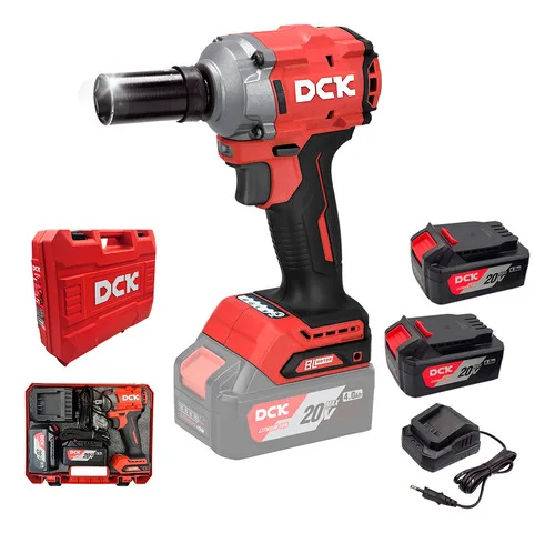 Chave De Impacto Profissional A Bateria 400w 2 Baterias Dck