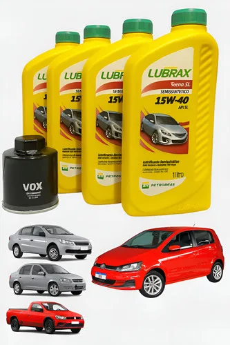 Kit Troca Óleo 15w40 Voyage Saveiro Fox Gol G2 G3 G4 G5 G6