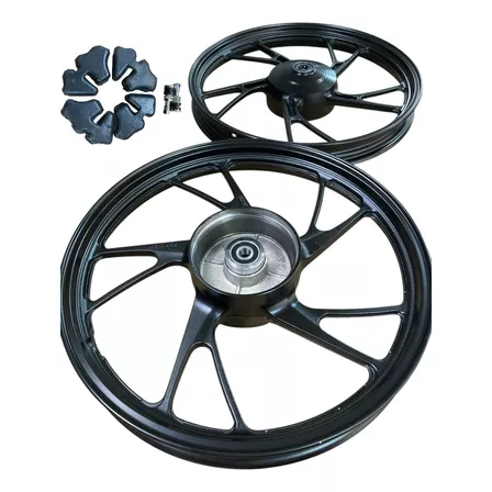 Rodas Cg Titan 150 04-13 Cg Start160 Pé Galinha Preto Tambor