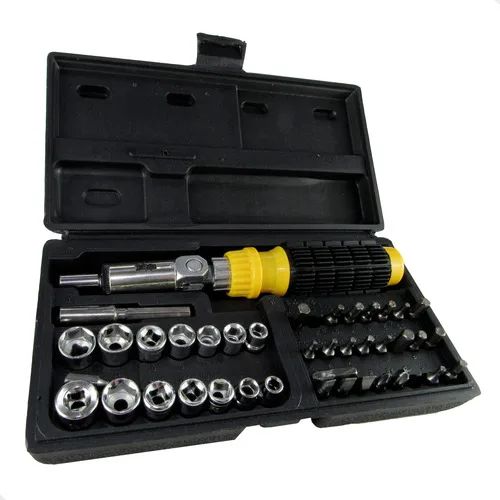 Kit Chaves Jogo Catraca Reversível Soquetes 40 Peças Maleta