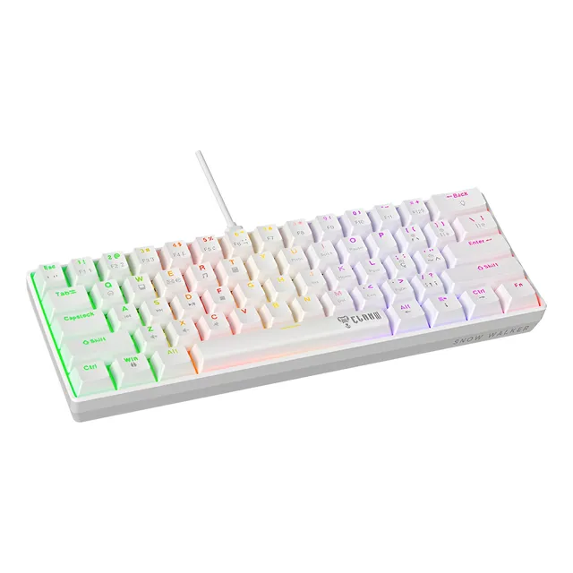 Teclado Mecânico Snow Walker V2 - Mecânico Branco Gamer 60%