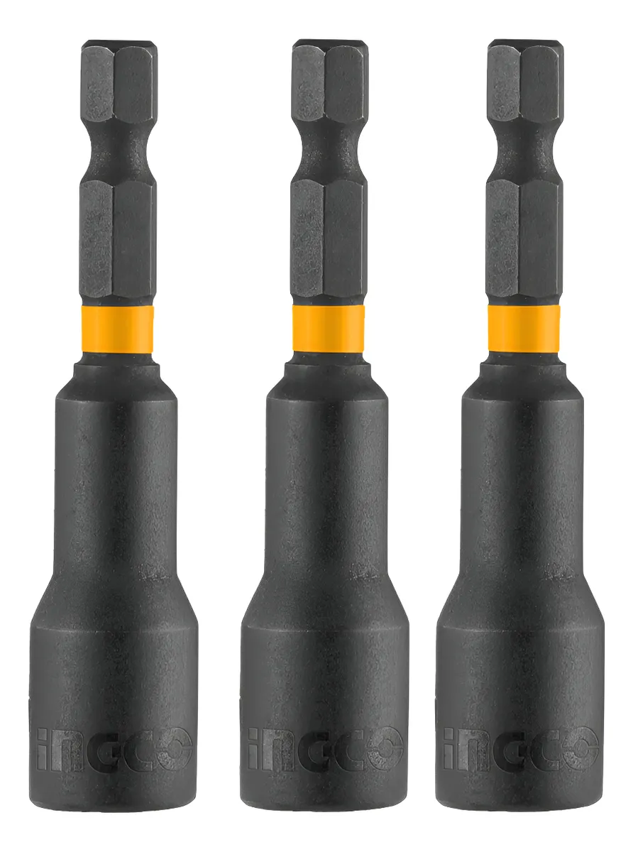 Soquetes Canhão Magnético De Impacto Ingco 12mm Com 3 Peças