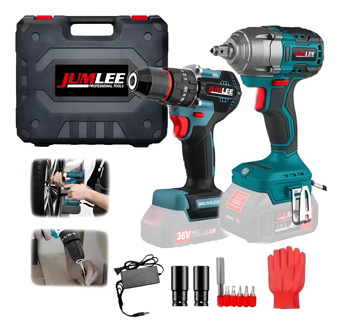 Kit Parafusadeira Furadeira Brushless Impacto S/escova Flex