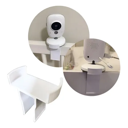 Suporte Babá Eletrônica Compatível Cãmera Vb603 Base 7 Cm Branco