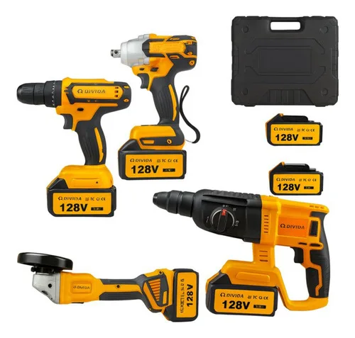 Kit Ferramentas 4 Em 1 Multifuncional Profissional A Bateria