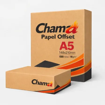 1000 Folhas Papel Offset Cham. 90g A5 Branco