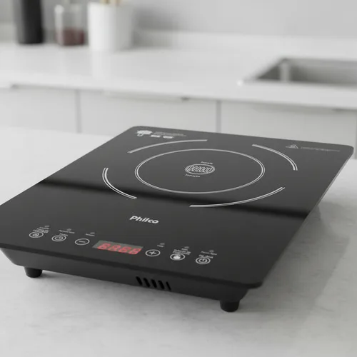 Cooktop Fogão Indução Touch 1 Boca Portátil Philco 220v Preto 220v