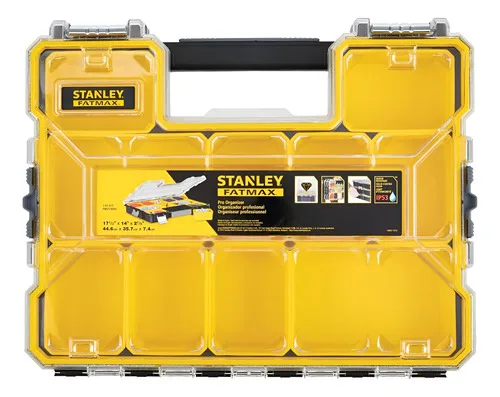 Organizador Com Fecho Metálico Fatmax Raso Stanley Fmst14920 Preto