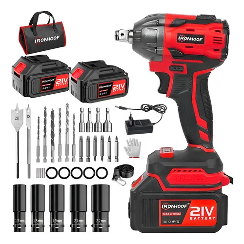 Chave Impacto Bateria Parafusadeira De Impacto Brushless Vermelho 110/127/220v 60hz