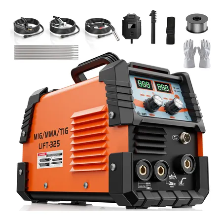 Máquina Solda Inversora 325a 3 Em 1 Mig Tig Mma 110v/220v