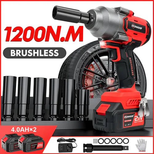 1200nm Chave De Impacto Parafusadeira Elétrica Brushless Vermelho 110/127/220v 60hz