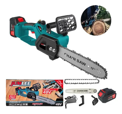 Moto Serra Elétrica 3000w 12 Polegadas Com Bateria 48v Top Azul-celeste 127/220v