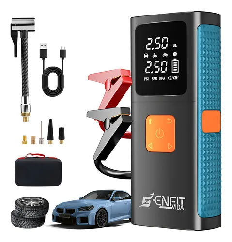 Auxiliar Partida Bateria Portátil Compressor Ar Emergência