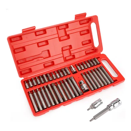 Jogo Chave Torx E Allen 40 Peças Multidentada Ferramentas Preto
