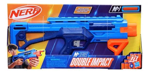 Lançador Double Impact Nerf N Series, 12 Dardos Nerf N1