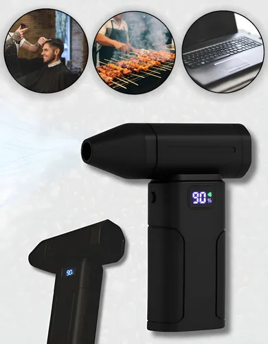 Mini Soprador Ar Secador Turbo Jet Fan Poderosa Velocidade Preto 127v