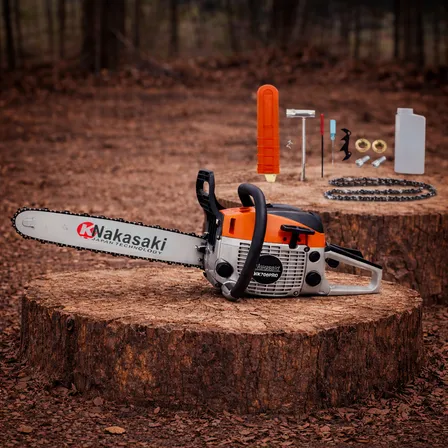 Motoserra A Gasolina 78cc Sabre 20 55cm Nakasaki Nk7800pro Laranja-escuro