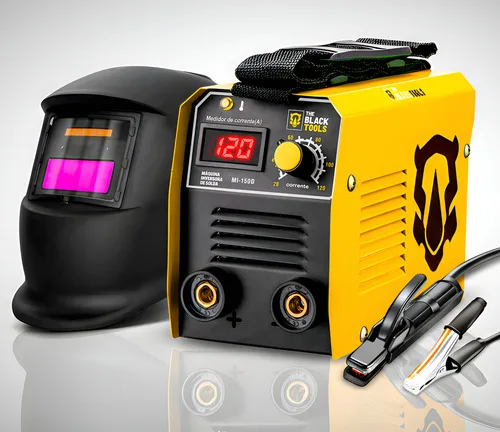 Máquina De Solda Inversora Portátil If150d Com Máscara Preto 220v