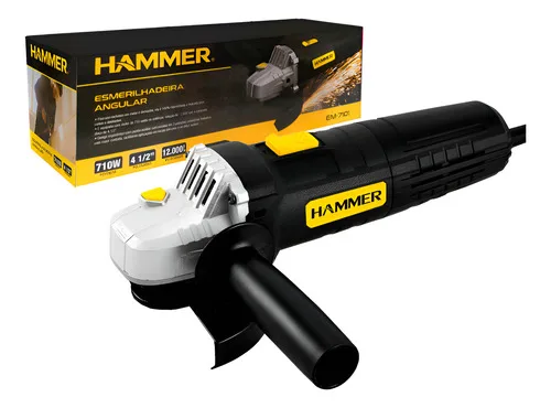 Esmerilhadeira Angular 710w Hammer 115mm 220v Preto 52049 220v 198813 60hz