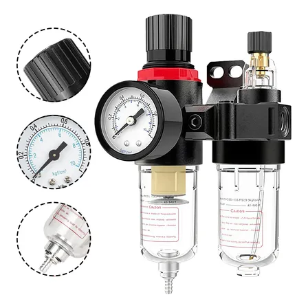 Filtro Regulador Pressão Eliminador De Ãgua E Óleoc  1/4