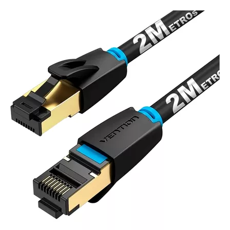 Cabo Vention Rede Rj45 Cat8 40gbps 2000mhz 2m 2 Metros Ikabh