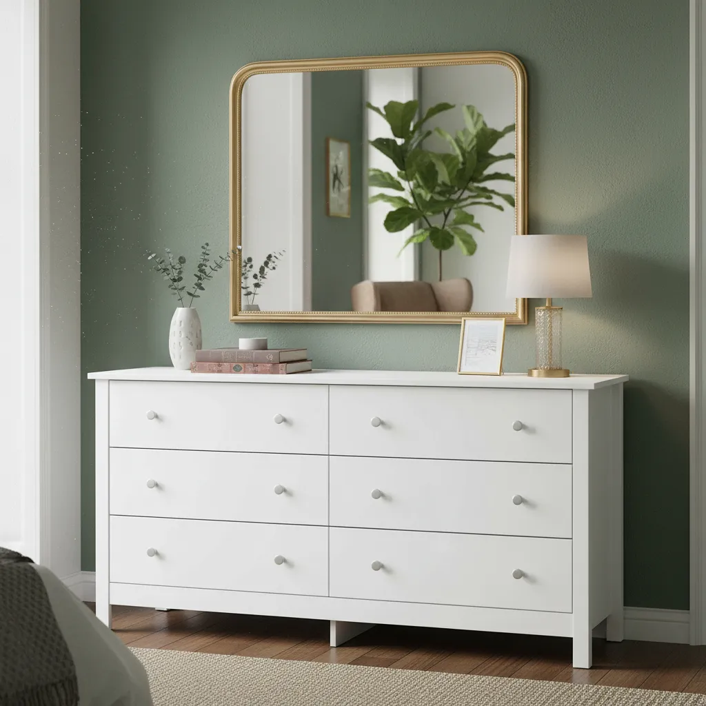 Cômoda Ditália 6 Gavetas Dm-221 Branco Cozy Branco