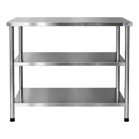 Mesa Inox 0,90x0,50 2p Bancada Manipulação Cozinha Indutrial