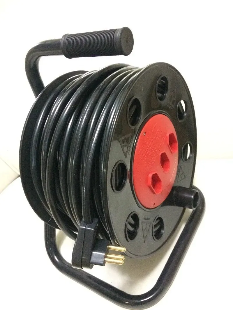 Extensão Carretel Profissional 2x2,5mm Com 30 Metros  - 20a Vermelho