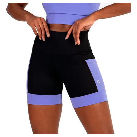 Shorts Feminino Cintura Alta Com Bolsos Academia Corrida