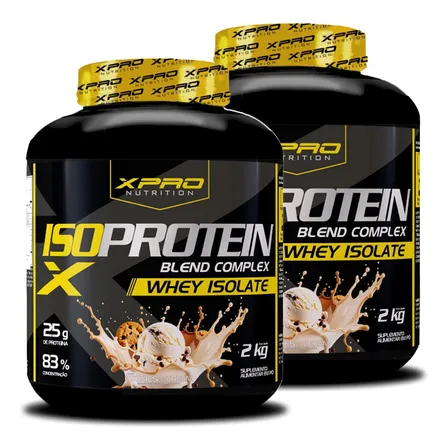 Kit 2x Whey Iso Protein Complex 2kg Xpro Nutrition