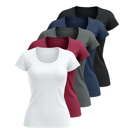 Kit 5 Blusa Feminina Kit 5 Dry Fit Moda Veronz - Esporte