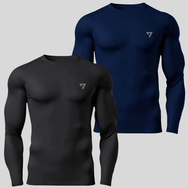 Kit 2 Camisetas Térmicas Masculina Segunda Pele Camisa Uv50