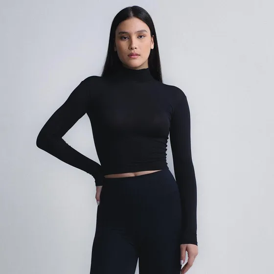Blusa Feminina Insider Skin Cropped Manga Longa