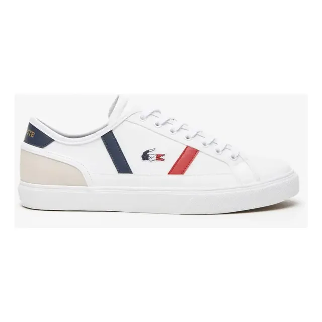 Tênis Masculino Lacoste Sideline Pro Em Couro Tricolor
