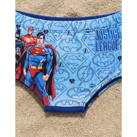 Sunga Boxer Infantil Piscina Uv50+ Liga Da Justiça Tam 1-8