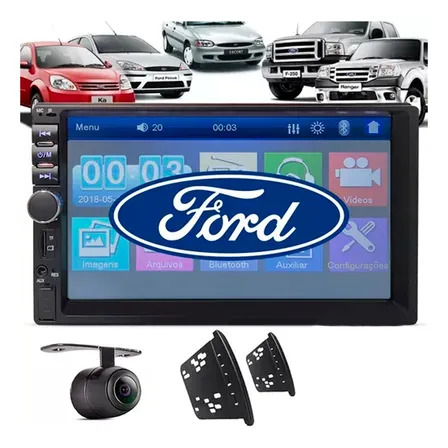 Central Multimídia Mp5 2 Din Usb Ford Ka Ranger Focus F-250