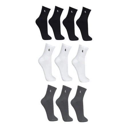 Kit Com 10 Pares De Meia Cano Longo Adulto Lupo