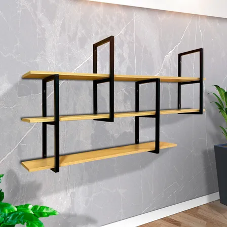 Prateleira Estilo Industrial Moderna Para Casa Nova 150cm