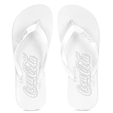 Chinelo Sandalia Coca Cola Masculino Branco Praia - Original