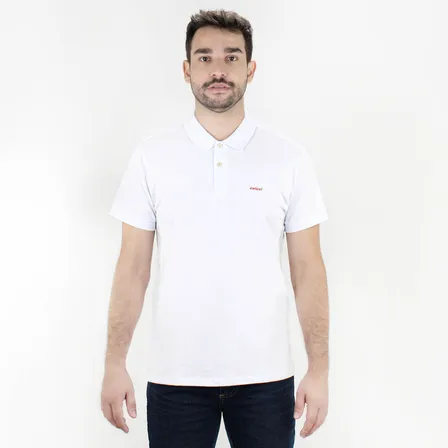 Camiseta Colcci Polo Homem Branca Basico Tecido Premium