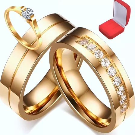 Par De Alianças Em 6mm Noivado Casamento Banhada Ouro 18k