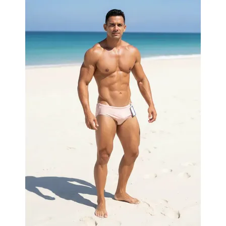 Sunga Lisa Slim Masculina Lateral Alta Cordão Ajustável Uv50