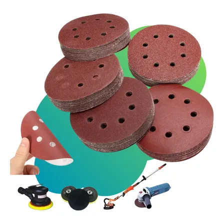 50 Pçs Disco De Lixas Velcro 125mm 5 Polegadas Vários Grãos