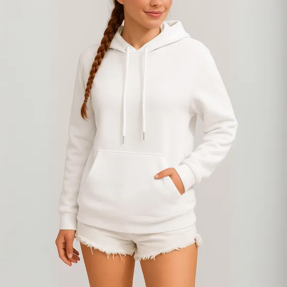 Blusa Moletom Feminina Blusa Canguru Blusa De Frio Com Capuz