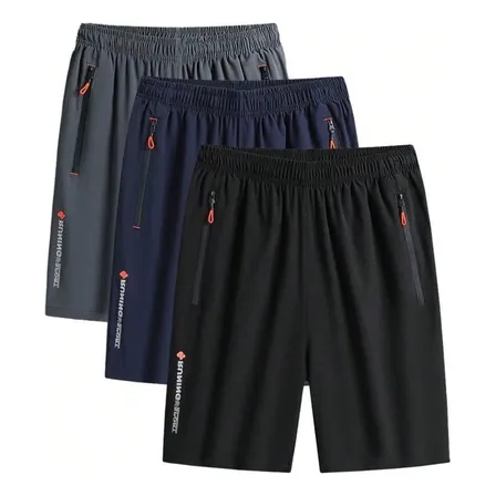 Kit 3 Bermudas Dry Fit De Seda Gelada | Esportivas Premium