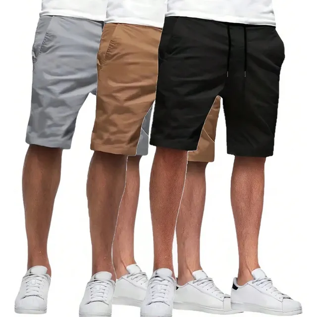 Kit 3 Bermuda Sarja Colorida Premium Masculino Diversa Cores