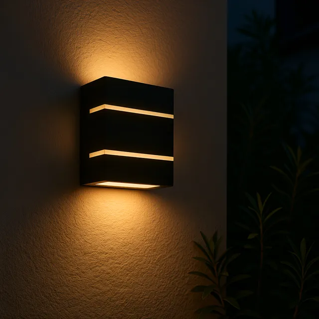 Arandela Slim Preto + Lâmpada Led Inclusa Externa Friso Foco
